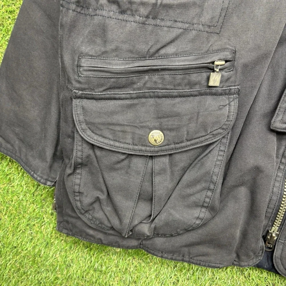 Vintage Las Vegas Raiders Jacket Mens XL Black Gray NFL Football Mirage 90s Coat